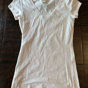 Planet Gold Soft White V-Neck Tee